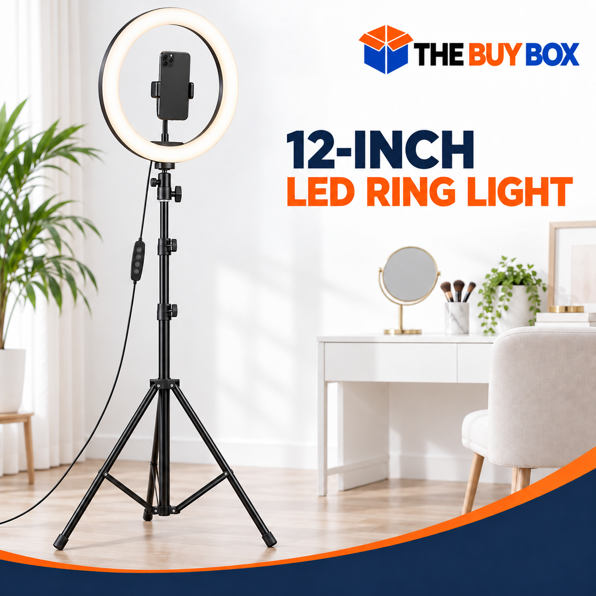 12-Inch LED Ring Light with 2.1m Tripod