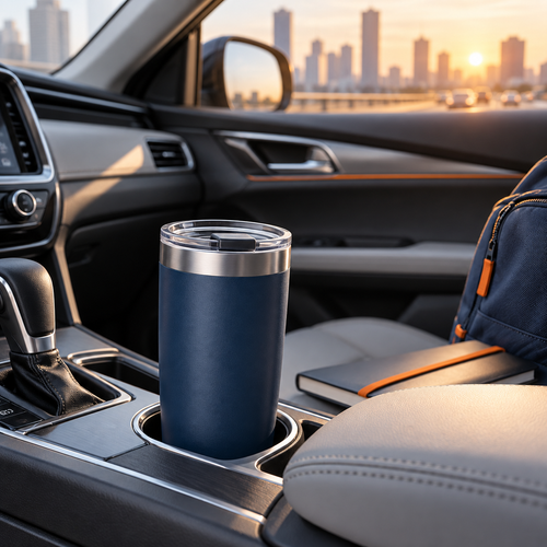 Travel mug lifestyle detail