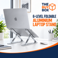 6-Level Foldable Aluminium Laptop Stand in The Buy Box branded product design
