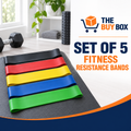 Set of 5 Fitness Resistance Bands in The Buy Box branded product design