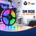 5m RGB LED Strip Lights in The Buy Box branded product design