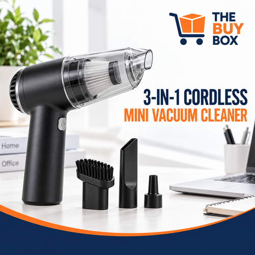 3-in-1 Cordless Mini Vacuum Cleaner in The Buy Box branded product design